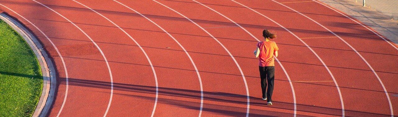 hardlopen op een baan